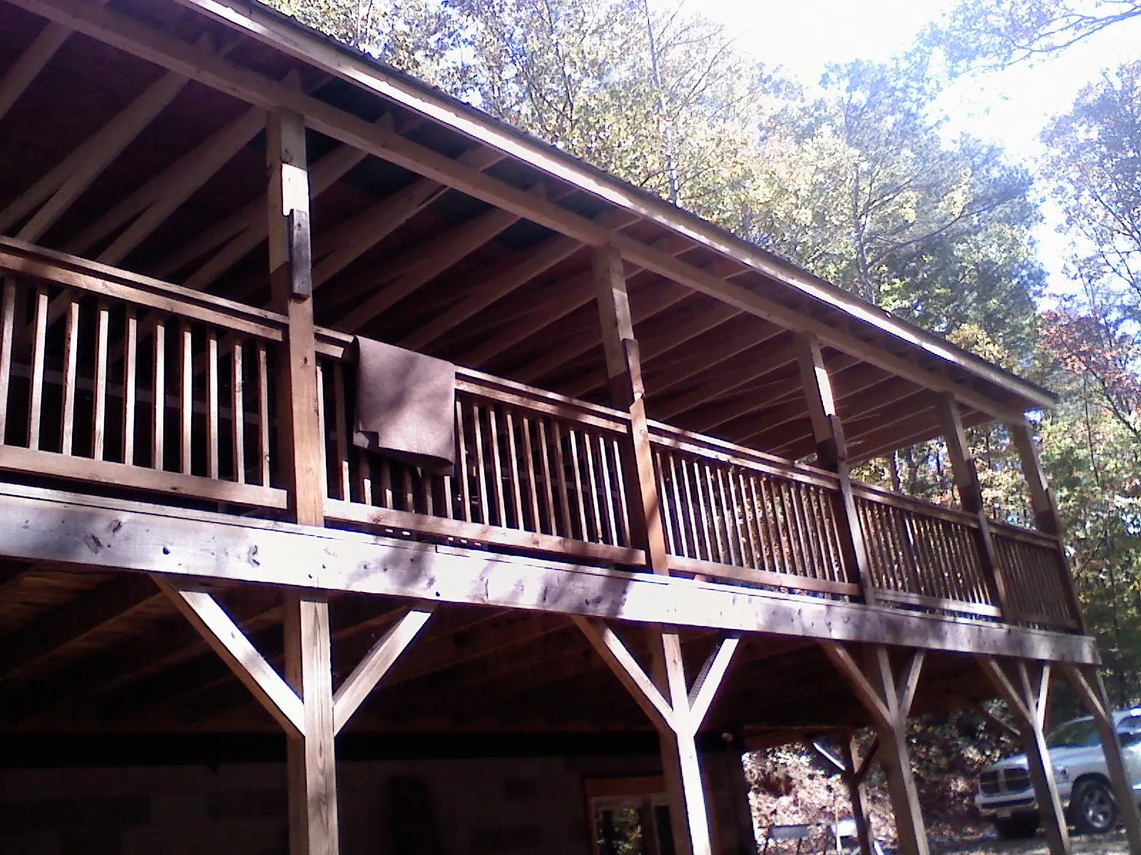 Timber framing under a new elevated porch and deck — Roof Leak Repair in Turners Station by Roofing Brothers